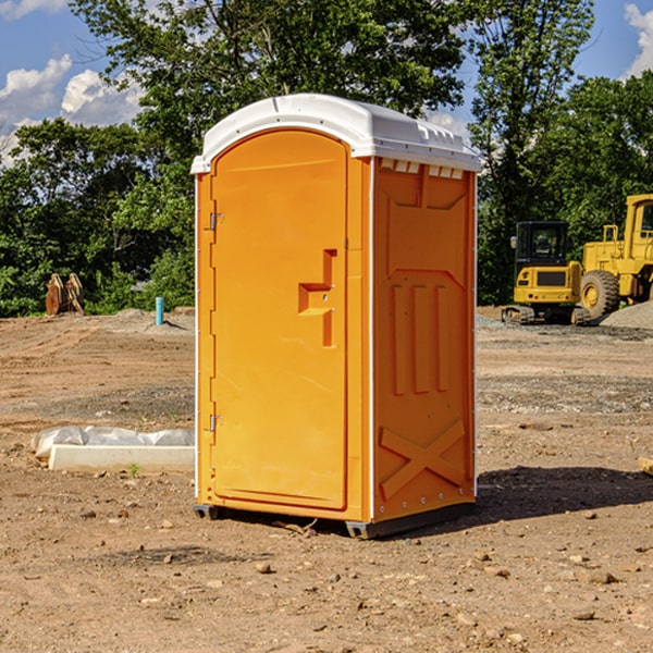 how often are the porta potties cleaned and serviced during a rental period in Sandy Level Virginia